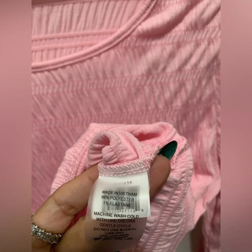 Vince Camuto Pink Puff Shoulder Long Sleeve - Picture 4 of 5